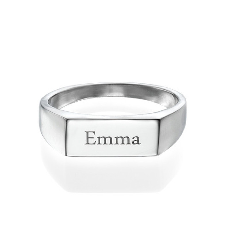 Engraved Ring in Sterling Silver